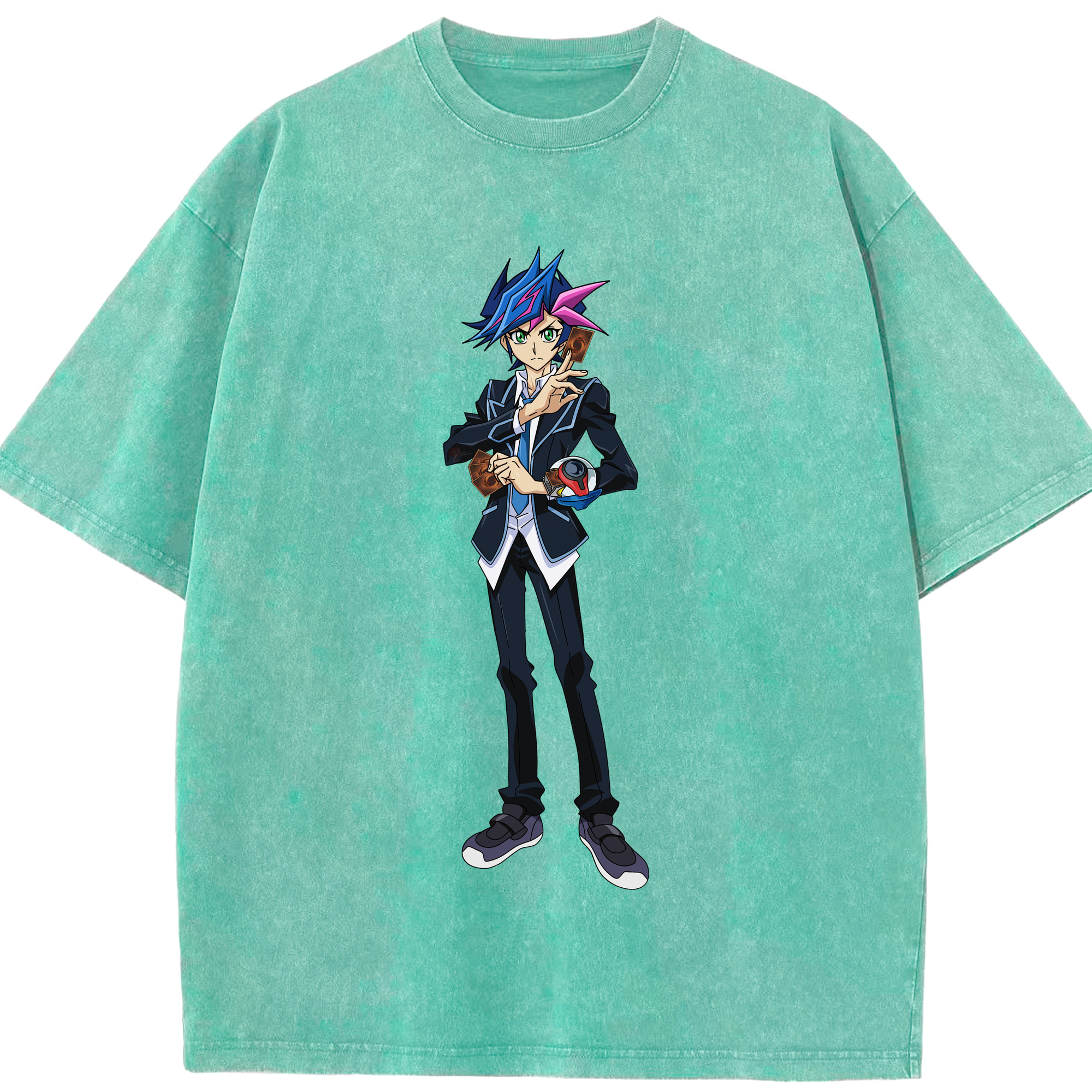 （画像用） 遊☆戯☆王 Yu-Gi-Oh! 綿100% ヴィンテージ風 半袖Tシャツ（フロントプリント）
